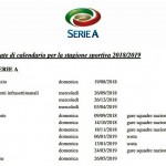 Date Serie A 2018-19