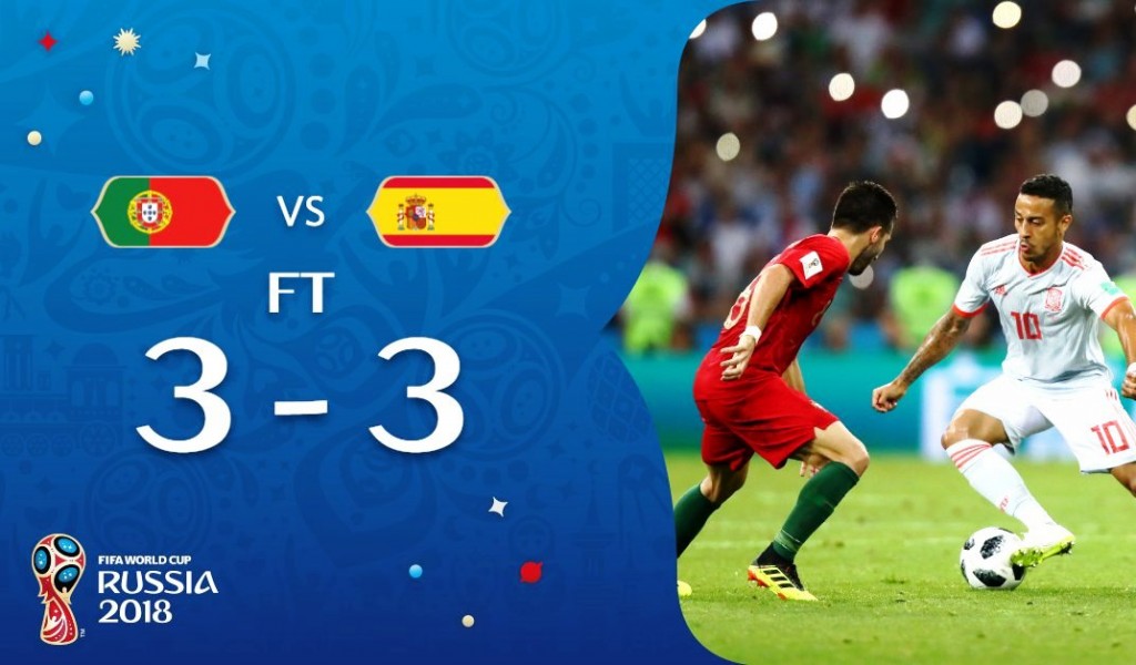 Portogallo-Spagna 3-3