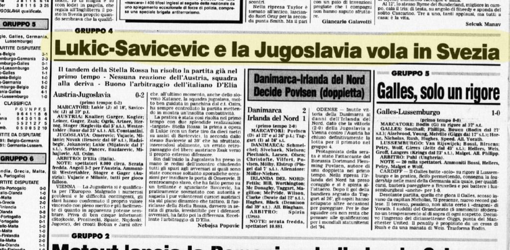 Austria-Jugoslavia 0-2 1991 2