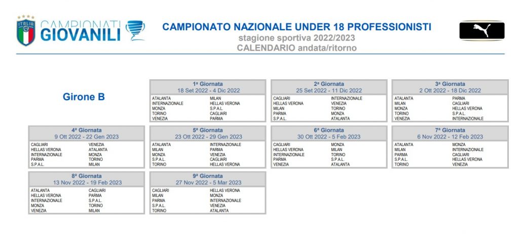 Under 18 B Calendario 1