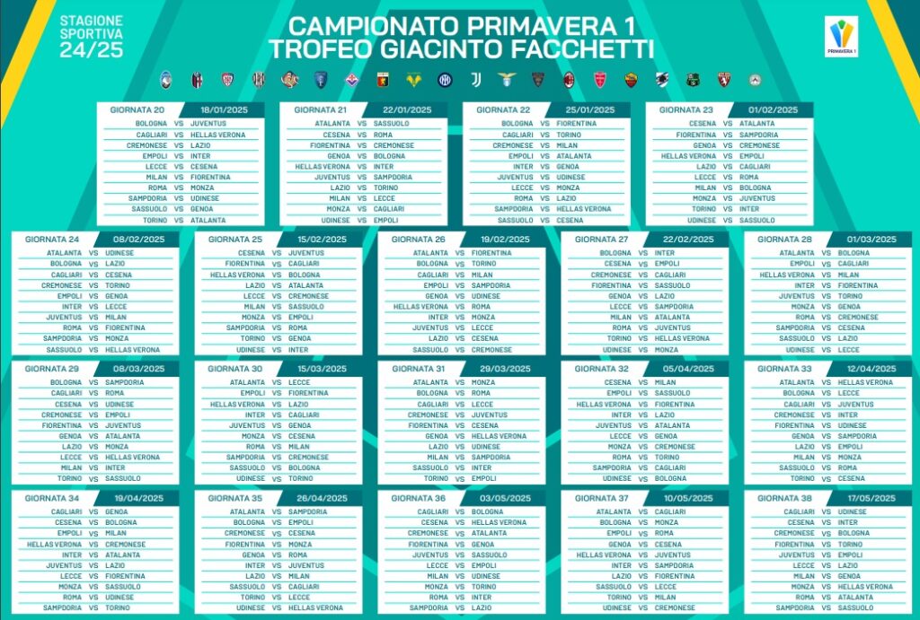 Primavera 1 Calendario 2024-25 2