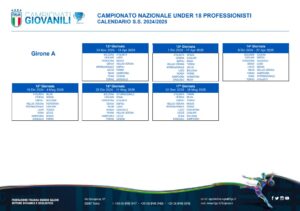 Under 18 Calendario 2024-25 2