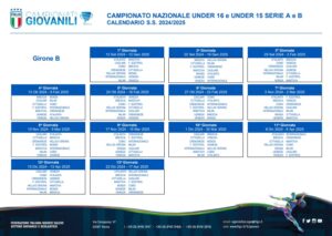 Under 15 e 16 Calendario 2024-25 2