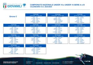 Under 15 e 16 Calendario 2024-25 3